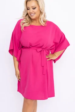 Amarantowa Tunika kimono LUNDIA<Polski New