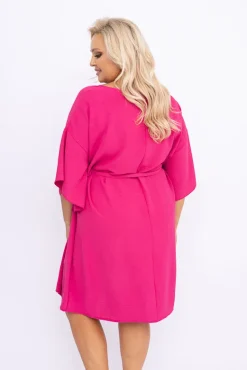 Amarantowa Tunika kimono LUNDIA<Polski New