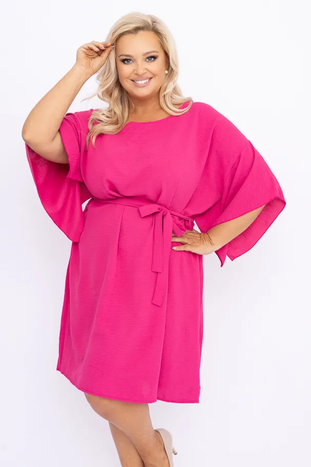 Amarantowa Tunika kimono LUNDIA<Polski New