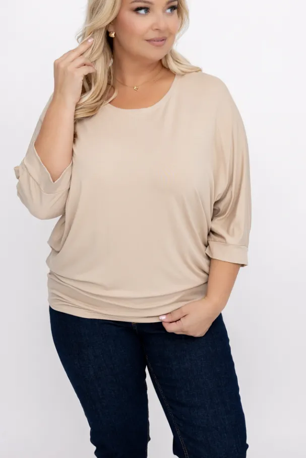 Beżowa Tunika LUMINA<Polski Best