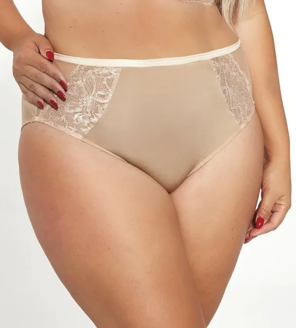 Beżowe Figi OPAL Wysoki Stan<Polski