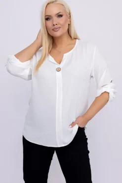 Biała Bluzka DUREMI<Włoski Clearance