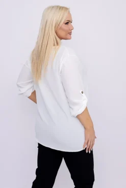 Biała Bluzka DUREMI<Włoski Clearance