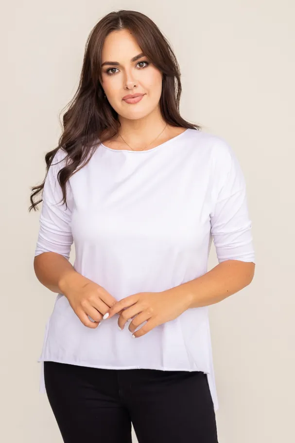Biała Bluzka GRENVI<Włoski Discount