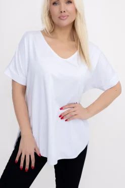 Biała Bluzka MERZI<Włoski Sale