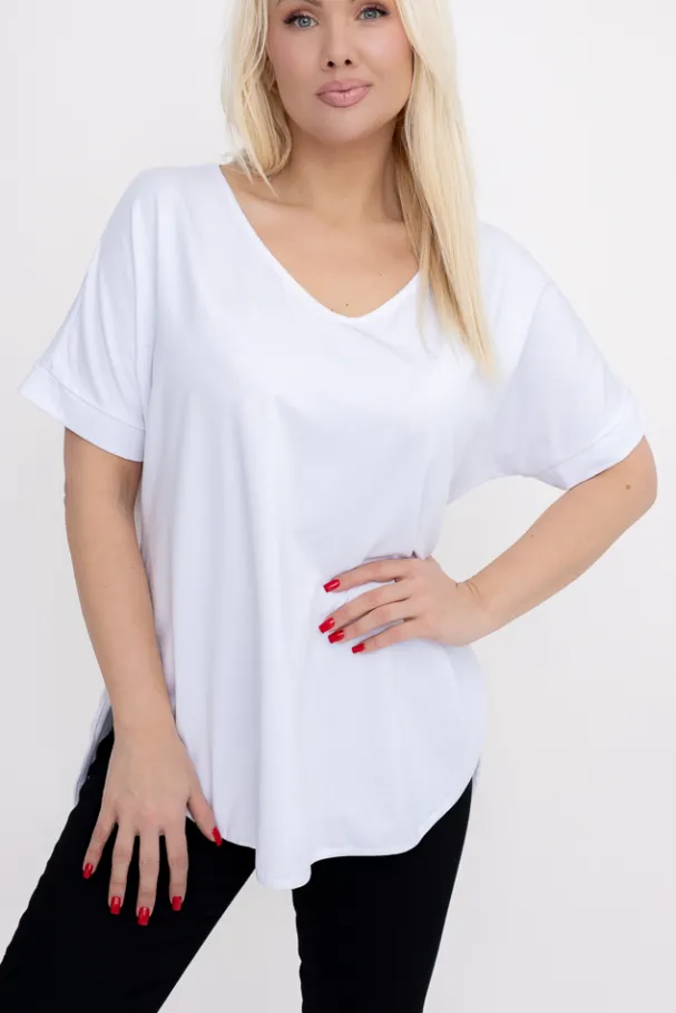 Biała Bluzka MERZI<Włoski Sale