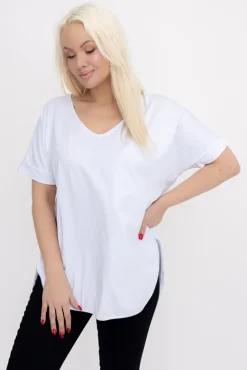 Biała Bluzka MERZI<Włoski Sale