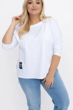 Biała Bluzka SALEN<Włoski