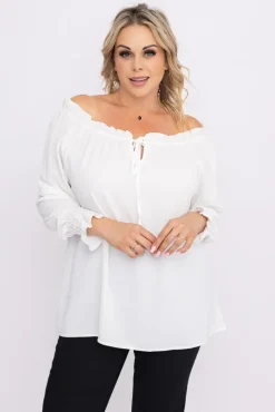 Biała Bluzka SEGAYO<Włoski Hot