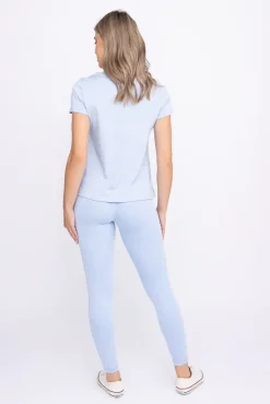 Błękitne Legginsy sportowe SPINTI<Polski Hot