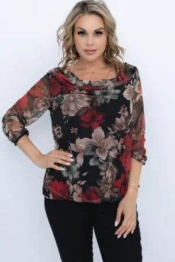 Bluzka siateczkowa LAMARA Wzór 1<Włoski Sale