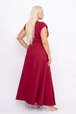 Bordowa Sukienka LOREDANA<Polski