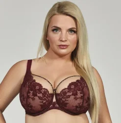 Bordowy Biustonosz SELENA Soft Lace<Polski Online