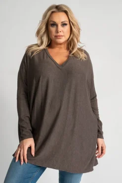 Brunatny Sweter oversize NELVI<Włoski Outlet