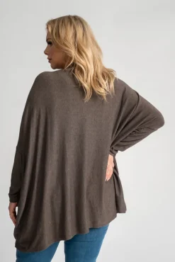 Brunatny Sweter oversize NELVI<Włoski Outlet