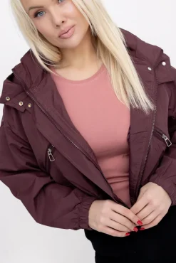 Burgundowa Kurtka ASNEL< Clearance