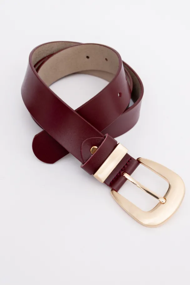 Burgundowy Pasek RAFIGO<Polski Sale