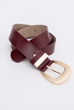 Burgundowy Pasek RAFIGO<Polski Sale