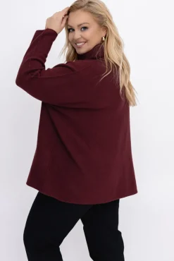 Burgundowy Sweter z golfem MONTIO<Włoski Clearance