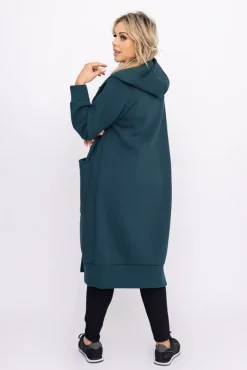 Butelkowozielona Bluza ocieplana VERMEN<Włoski Discount