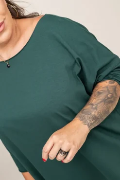Butelkowozielona Bluzka GRENVI<Włoski Discount