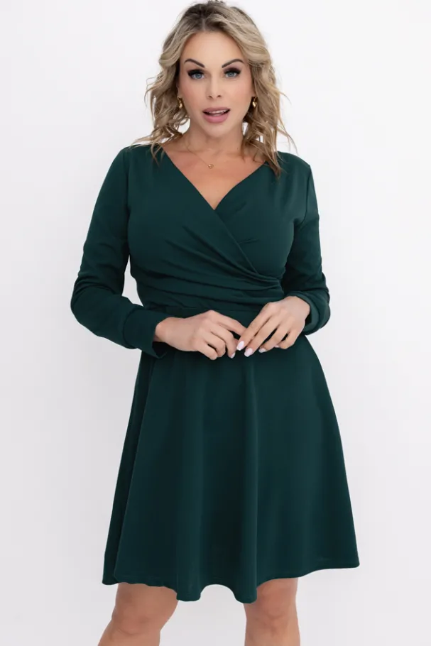 Butelkowozielona Sukienka KIARA<Włoski Discount