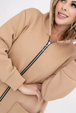 Camelowa Bluza ocieplana VERMEN<Włoski Outlet