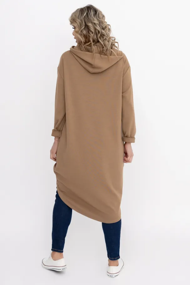Camelowa Bluza z kapturem OASIS<Włoski Hot