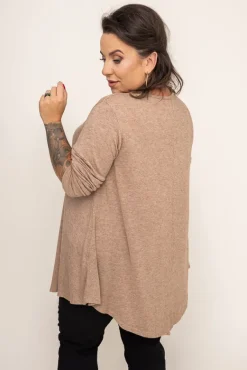 Camelowy Sweter VERGEMO<Włoski Sale