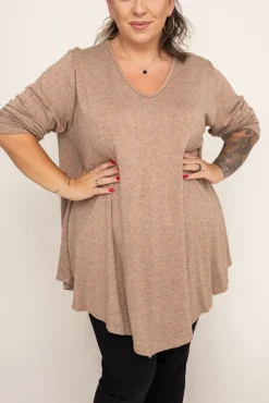 Camelowy Sweter VERGEMO<Włoski Sale