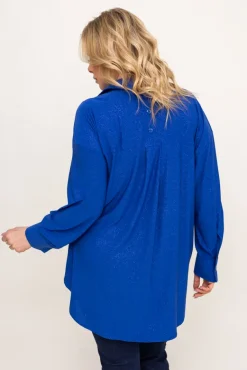 Chabrowa Koszula brokatowa oversize DESINO<Polski Sale