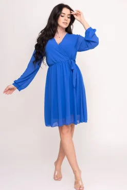 Chabrowa Sukienka Elegancka PERLA<Włoski New