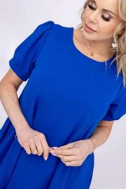 Chabrowa Sukienka z falbaną DOLIEN<Włoski