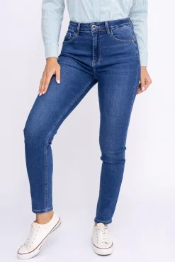 Ciemnoniebieskie Spodnie jeansowe VINTURI< Outlet