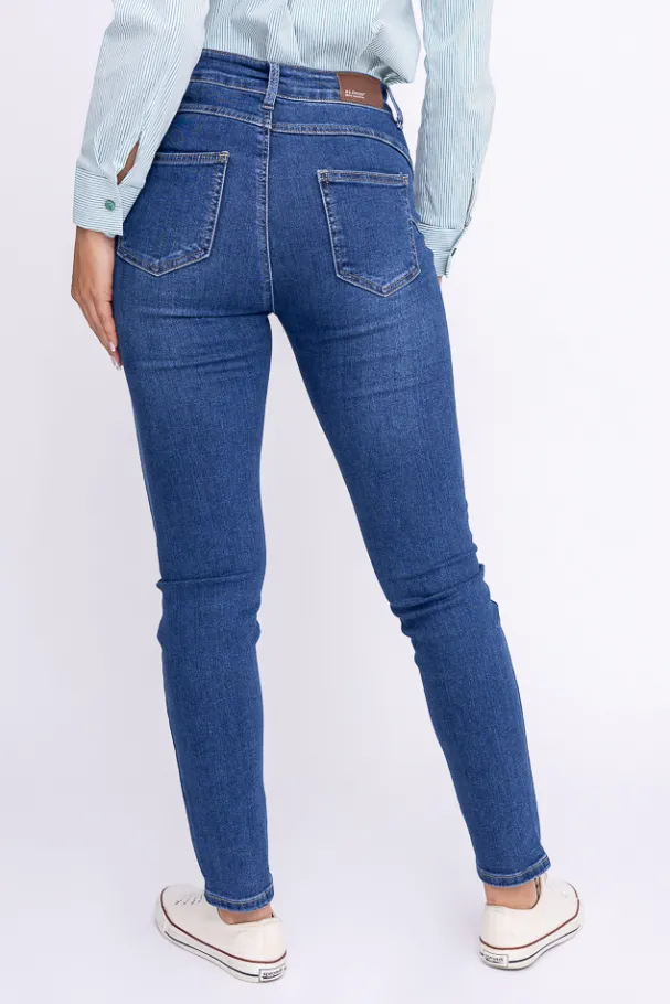 Ciemnoniebieskie Spodnie jeansowe VINTURI< Outlet