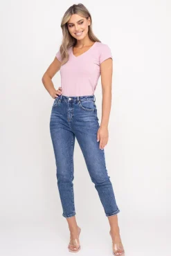 Ciemnoniebieskie Spodnie Jeansowe KARMEN<Włoski Hot