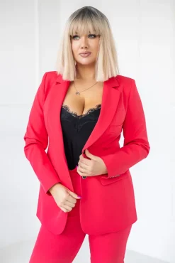 Ciemnoróżowa Marynarka jednorzędowa TENZI<Polski Outlet