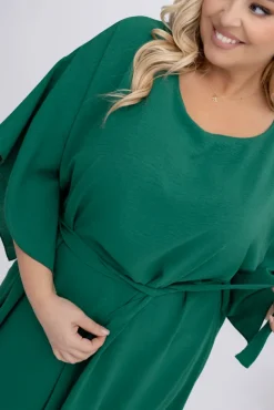 Ciemnozielona Tunika kimono LUNDIA<Polski Clearance