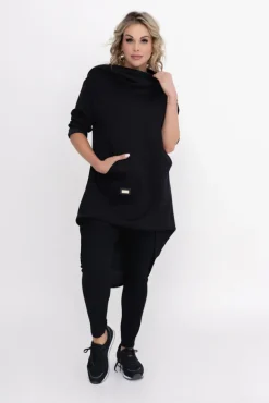 Czarna Bluza z kapturem OASIS<Włoski Sale