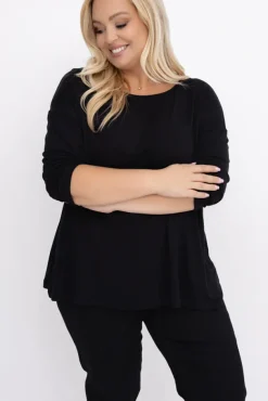 Czarna Bluzka DEFENTO<Włoski Hot