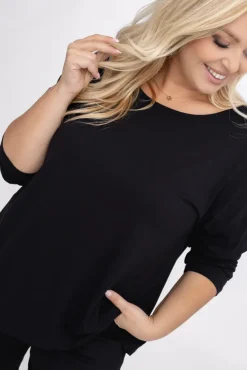 Czarna Bluzka DEFENTO<Włoski Hot