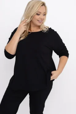 Czarna Bluzka DEFENTO<Włoski Hot