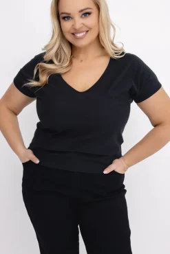 Czarna Bluzka DERMI<Polski Online