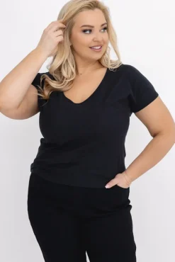 Czarna Bluzka DERMI<Polski Online