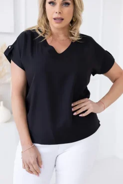 Czarna Bluzka ERLINA<Polski Hot