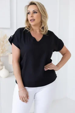 Czarna Bluzka ERLINA<Polski Hot