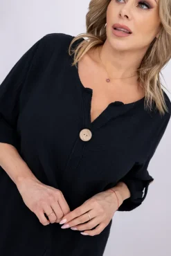 Czarna Bluzka EVENTI<Włoski Discount