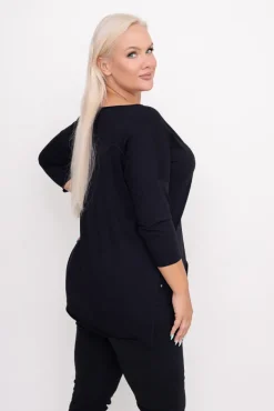 Czarna Bluzka REVUMI Wzór 11<Włoski Sale