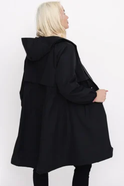Czarna Kurtka parka KORMI<Włoski Discount