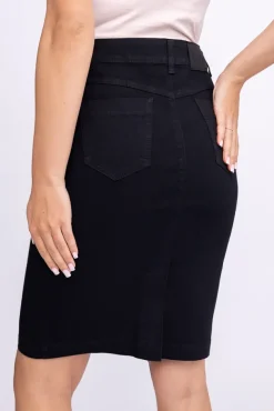 Czarna Spódnica jeansowa NOIZI<Polski Hot